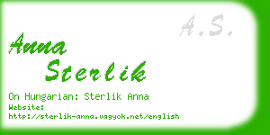 anna sterlik business card